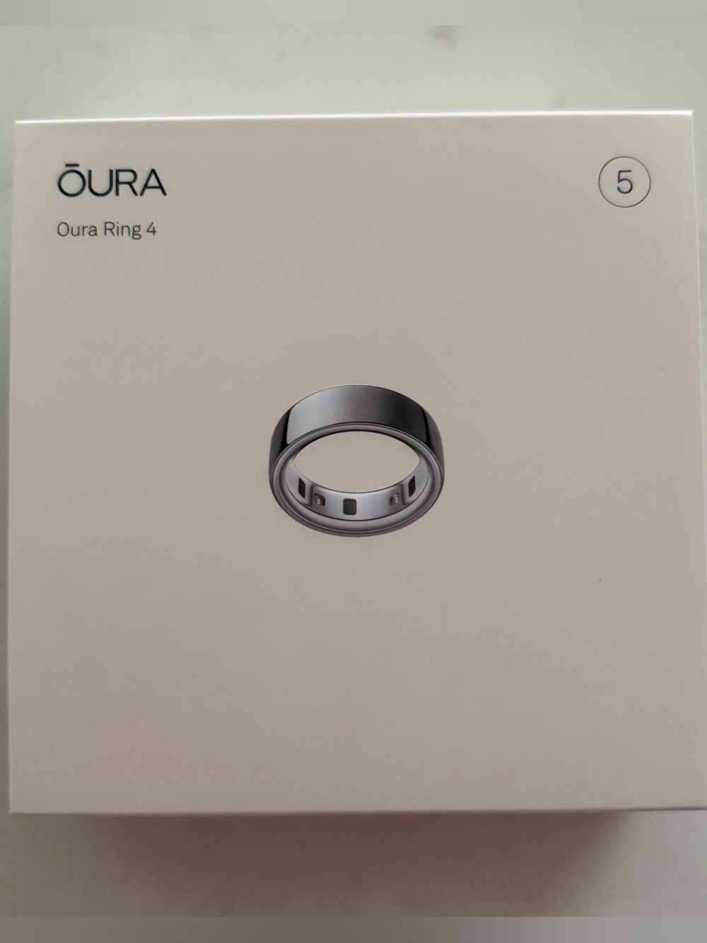 Oura Ring 4 Silver Smart Ring (Size 5)